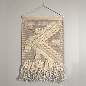 Handwoven Tapestry in Off-White/Beige